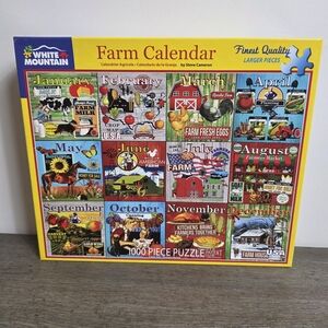 Farm Calendar - 1000 Piece Jigsaw Puzzle by White Mountain